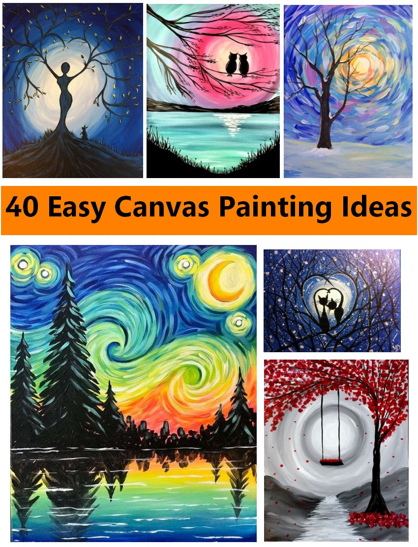 40 Easy Landscape Painting Ideas, Easy Acrylic Painting Ideas for Begi –  Paintingforhome, image size:850x1112
