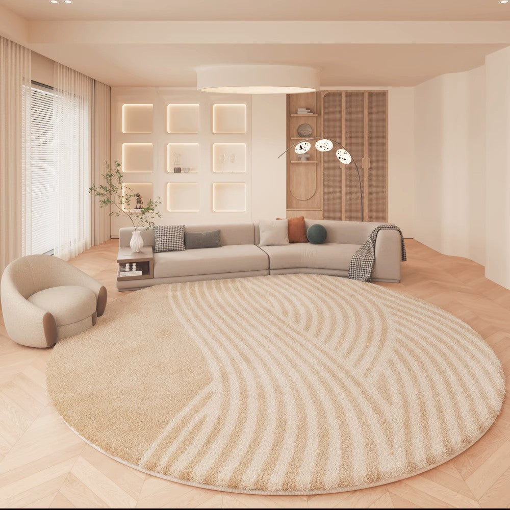 Circular Modern Area Rugs for Living Room, Modern Rugs for Dining Room