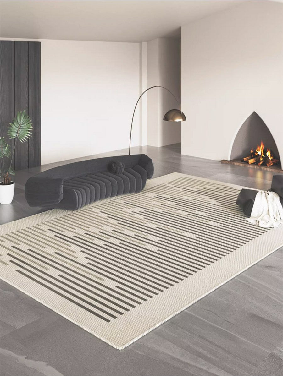 Living Room Abstract Modern Rugs, Rectangular Modern Rugs Next to Bed