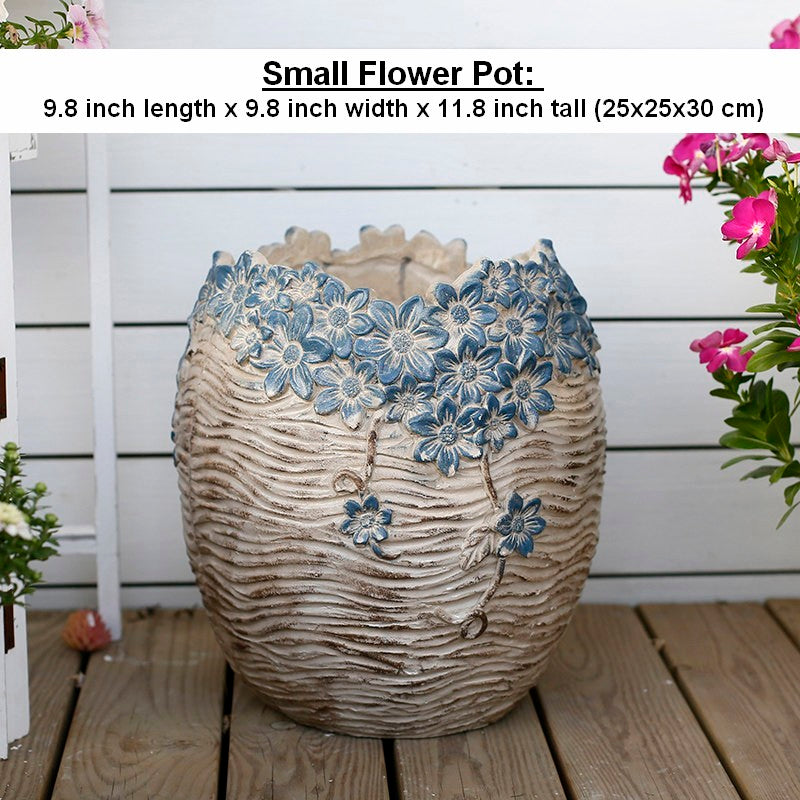 large resin planter pots Extra Large Garden Flower Planters, Oversized Garden Flower Pot, Garde –  Paintingforhome