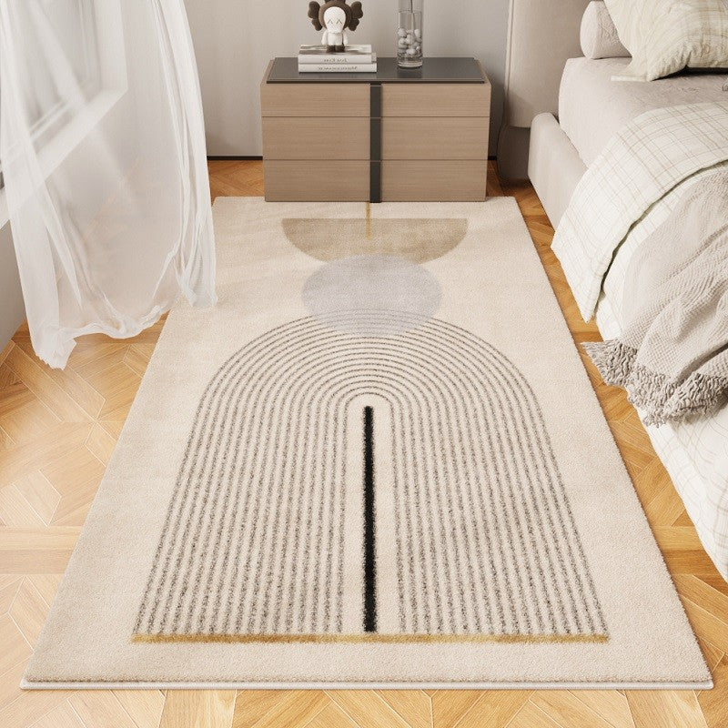 Modern Runner Rugs Next to Bed, Contemporary Abstract Entryway