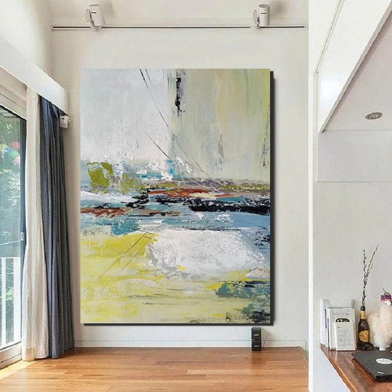 Extra Large Paintings for Living Room, Hand Painted Wall Art Paintings ...