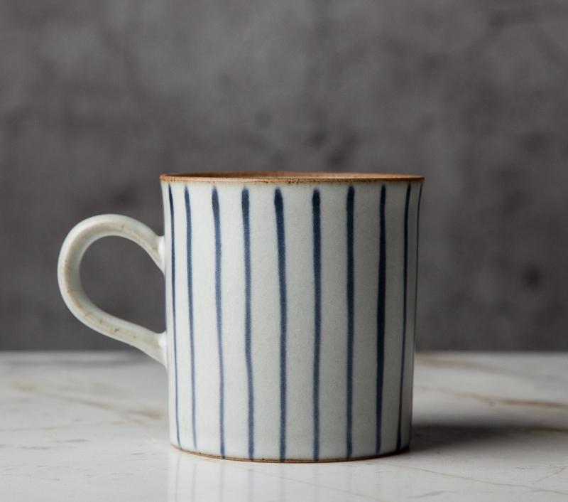 10oz heavy ceramic coffee mug Creative Brown Green Ceramic Coffee Mugs, 10 oz Coffee Mugs, Large Mod –  Paintingforhome main image 1