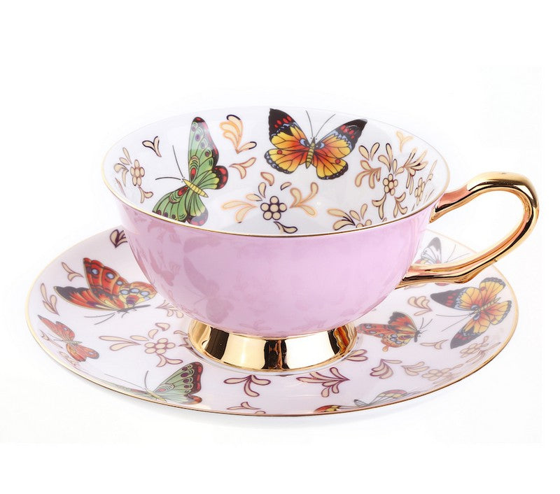Unique Butterfly Coffee Cup and Saucer, Creative Butterfly  display picture 2