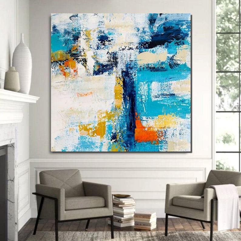 Huge Abstract Artwork, Extra Large Paintings for Living Room, Abstract