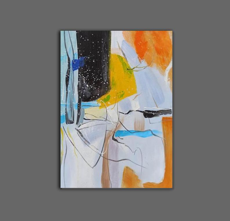 Acrylic Painting for Dining Room, Extra Large Wall Art Painting, Moder