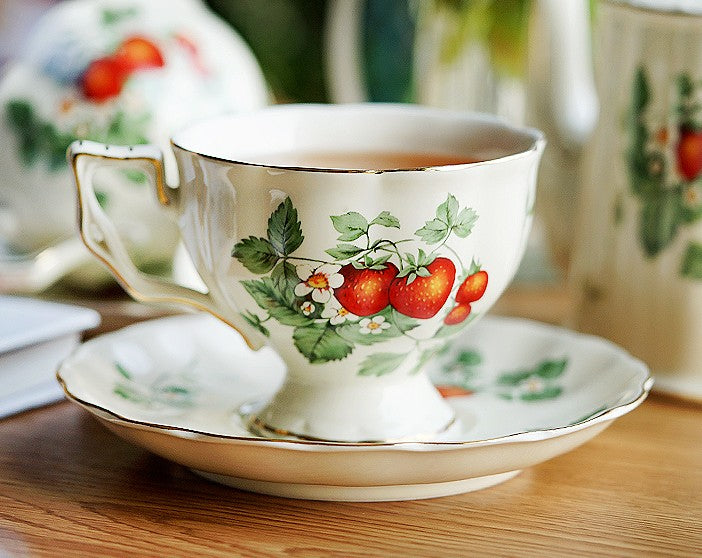 Porcelain tea cups and coffee cups