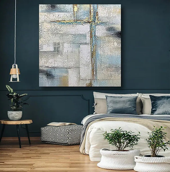 Simple Painting Ideas for Living Room, Acrylic Painting on Canvas, Large Paintings for Office, Buy Paintings Online, Oversized Canvas Paintings-Paintingforhome