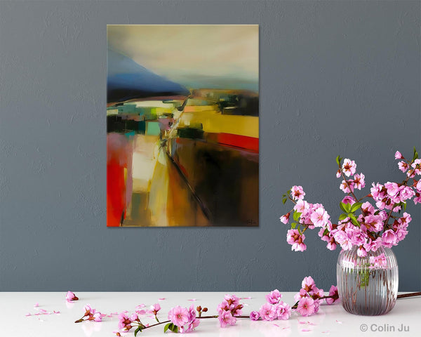 Abstract Landscape Artwork, Landscape Painting on Canvas, Contemporary Wall Art Paintings, Extra Large Original Art, Hand Painted Canvas Art-Paintingforhome