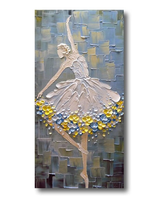 Heavy Texture Painting, Ballet Dancer Painting, Simple Acrylic Paintin –  Paintingforhome