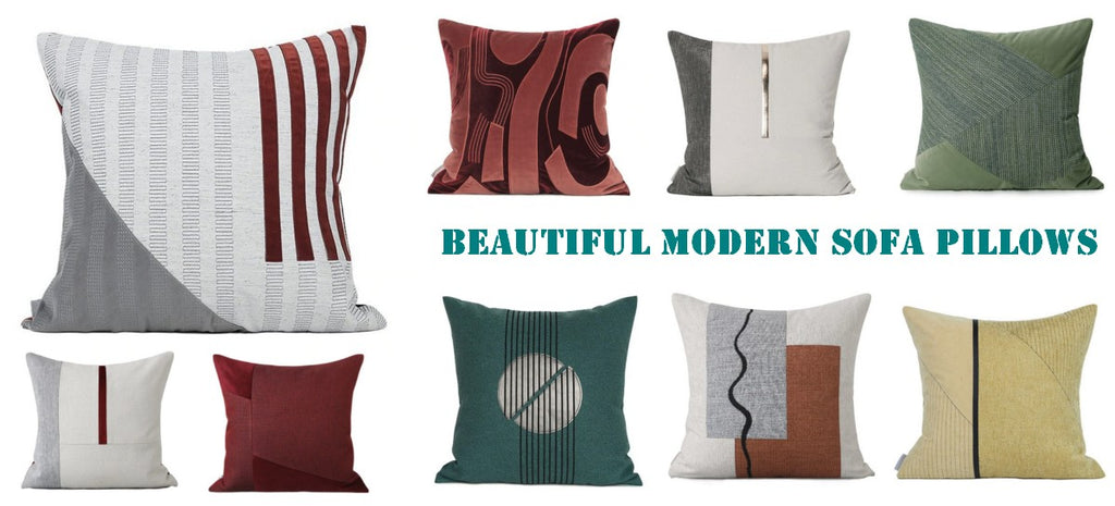 Modern Sofa Pillows for Coffee Table, Decorative Modern Throw Pillows for Couch, Fancy Modern Pillows for Interior Design, Simple Throw Pillows for Living Room