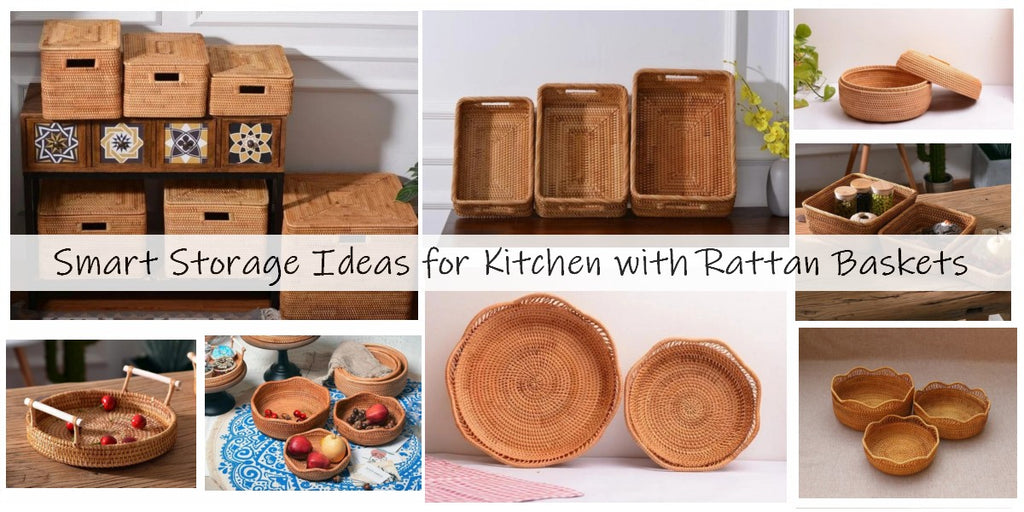 Smart Storage Ideas for Kitchen, Storage Baskets with Lids, Storage Basket for Shelves