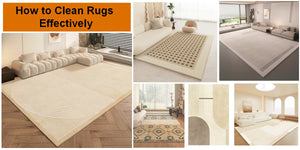 How to Clean Rugs Effectively - Large Modern Rugs for Living Room, Geometric Modern Rugs for Bedroom, Contemporary Abstract Rugs for Dining Room