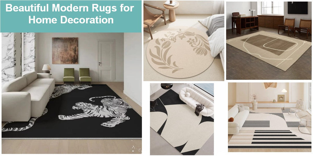 Large Modern Rugs for Living Room, Contemporary Area Rugs for Bedroom, Living Room Rug Ideas, Modern Circular Rugs for Dining Room