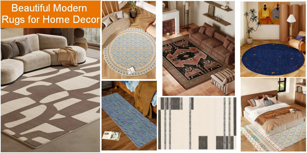 Modern Rugs for Living Room, Contemporary Modern Living Room Rugs, Mid Century Modern Rugs, Modern Round Rugs