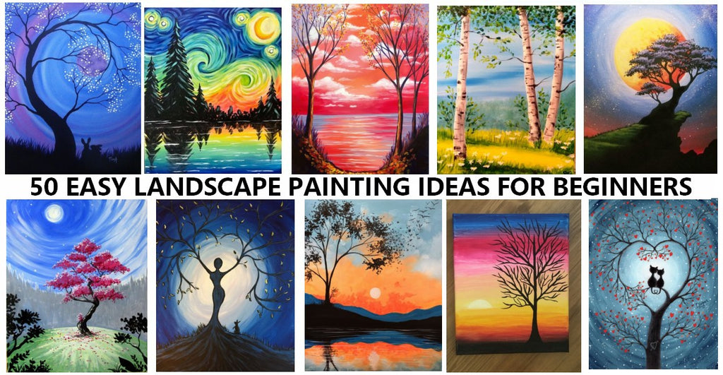 50 Easy Landscape Painting Ideas for Beginners, Simple Canvas Painting Ideas for Kids, Easy Acrylic Paintings, Easy Abstract Painting Ideas, Easy DIY Painting Techniques