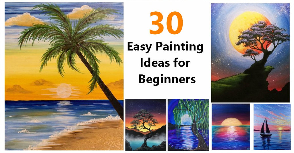 60 Easy Oil Painting Ideas for Beginners, Easy Landscape Painting Idea –  Paintingforhome