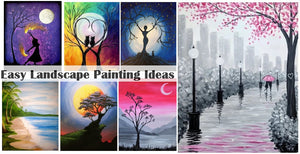 60 Easy Acrylic Painting Ideas for Beginners, Easy Landscape Painting Ideas, Simple Watercolour Painting Ideas for Kids, Simple Modern Oil Painting Ideas for Beginners