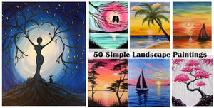 50 Easy Landscape Painting Ideas for Beginners, Easy Acrylic Paintings, Simple Canvas Painting Ideas for Kids, Easy Abstract Painting Ideas, Easy DIY Painting Techniques