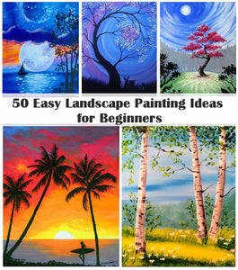50 Simple Canvas Painting Ideas for Kids, Easy Landscape Painting Ideas for Beginners, Easy Acrylic Paintings, Easy Abstract Painting Ideas, Easy DIY Painting Techniques