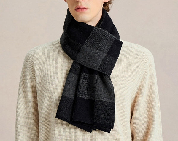 Men's Cashmere Scarf Winter, Soft Wool Scarf for Men, Men's Winter Scarf, Casual Fashion Scarf for Men, Business Formal Men Scarf Styles, Wool Scarf for Gentleman