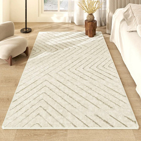 Mid Century Modern Rugs for Bedroom, Large Modern Rugs for Living Room, Contemporary Abstract Rugs under Dining Room Table-Paintingforhome