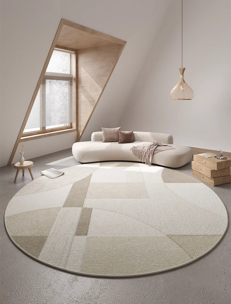 Modern Rugs for Dining Room, Abstract Contemporary Round Rugs for Dini