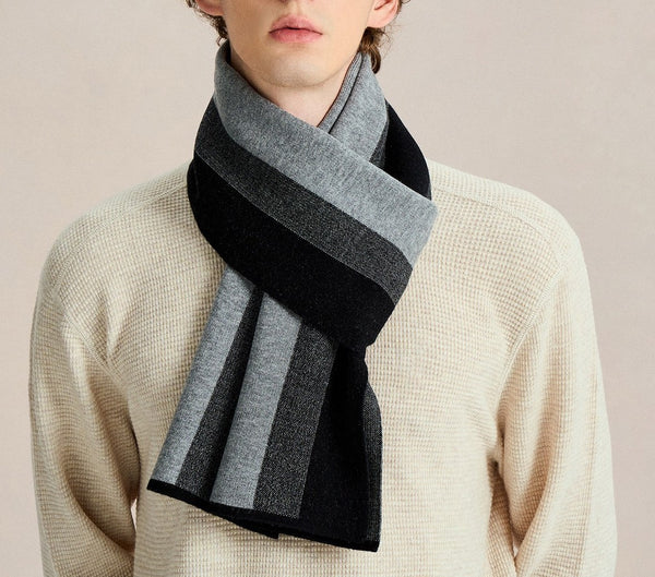 Men's Winter Scarf, Casual Fashion Scarf for Men, Men's Cashmere Scarf Winter, Soft Wool Scarf for Men, Business Formal Men Scarf Styles, Wool Scarf for Gentleman