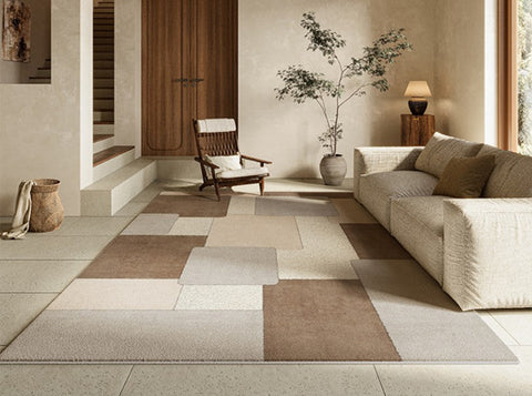 Large Contemporary Rugs for Dining Room, Bedroom Geometric Modern Area Rugs, Abstract Modern Rugs for Living Room-Paintingforhome