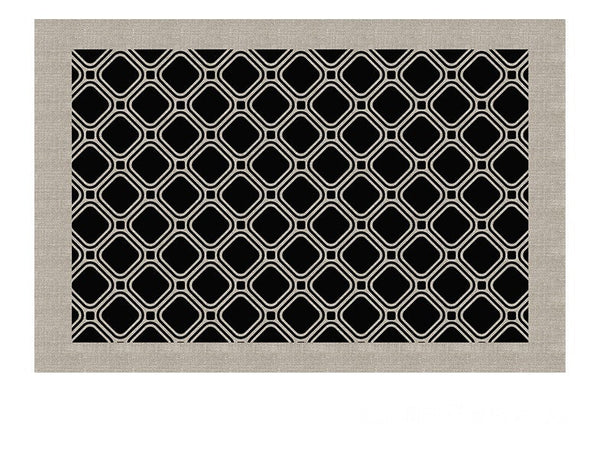 Elegant Modern Area Rugs under Sofa, Dining Room Floor Rugs, Mid Century Black Rugs for Living Room, Abstract Contemporary Rugs for Bedroom, Modern Carpets for Office-Paintingforhome