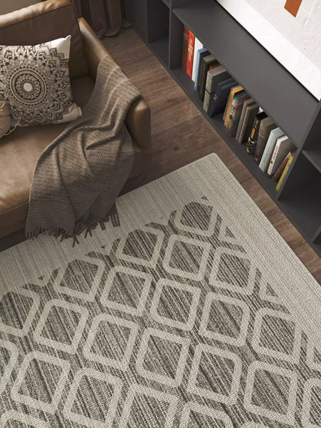 Abstract Contemporary Modern Rugs in Bedroom, Large Modern Living Room Rugs, Geometric Modern Area Rugs, Dining Room Floor Carpets-Paintingforhome