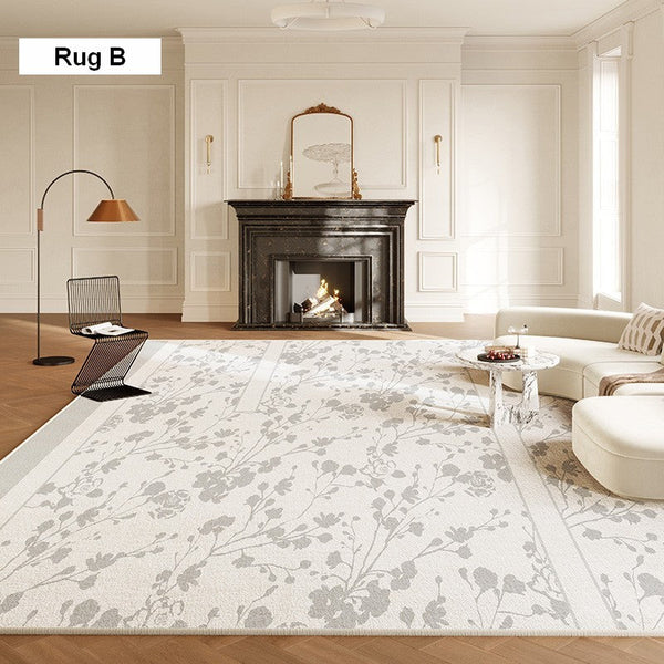 Bedroom French Style Modern Rugs, Flower Pattern Modern Rugs for Interior Design, Contemporary Modern Rugs under Dining Room Table, Flower Pattern Modern Rugs for Living Room-Paintingforhome