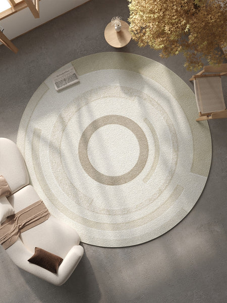 Contemporary Modern Rug Ideas for Living Room, Circular Modern Rugs for Bedroom, Abstract Contemporary Round Rugs for Dining Room-Paintingforhome