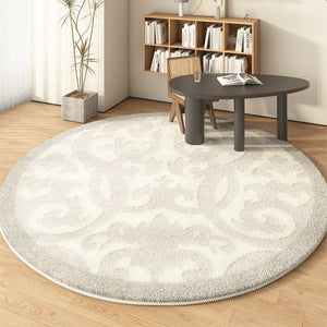 Large Modern Area Rugs under Coffee Table, Dining Room Modern Rugs, Contemporary Modern Rugs for Bedroom, Abstract Geometric Round Rugs under Sofa-Paintingforhome
