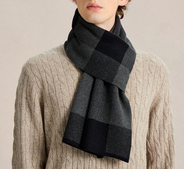 Casual Fashion Scarf for Men, Men's Cashmere Scarf Winter, Soft Wool Scarf for Men, Formal Business Scarf Styles for Men, Men's Winter Scarf, Wool Scarf for Gentleman
