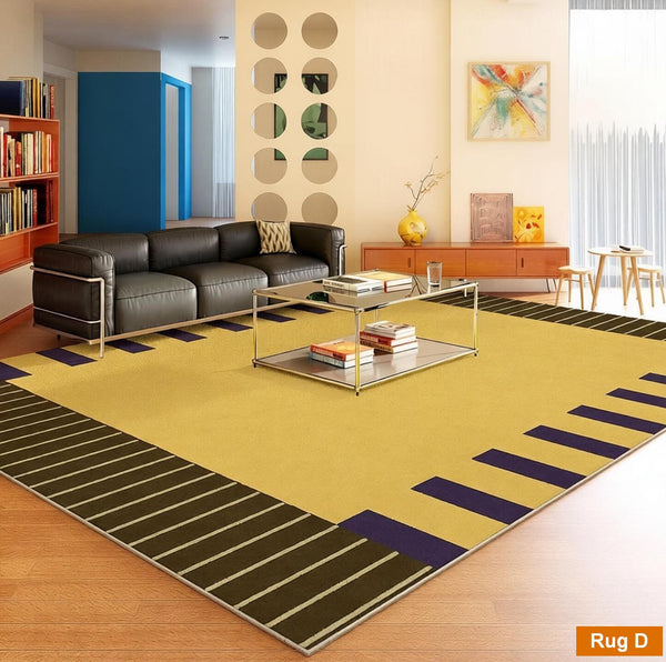 Geometric Modern Rugs, Modern Carpets under Coffee Table, Colorful Modern Rugs for Bedroom, Contemporary Modern Rugs for Living Room-Paintingforhome
