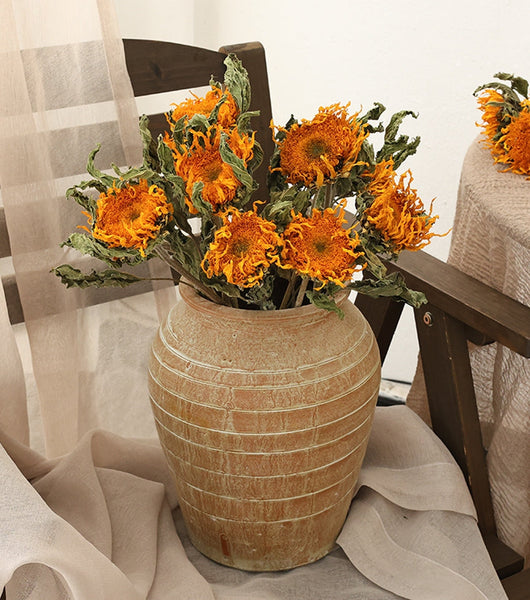 Natural Decorations, A Bunch of Sunflowers, Flower Arrangement, Handmade Artificial Flowers for Home Decor, Natural Dried Sunflower Stems-Paintingforhome