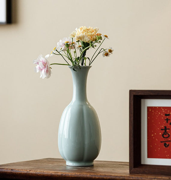 Ceramic Bud Vases, Handmade Water Holding Flower Vase, Small Flower Vases on Table, Rustic Porcelain Flower Vases-Paintingforhome