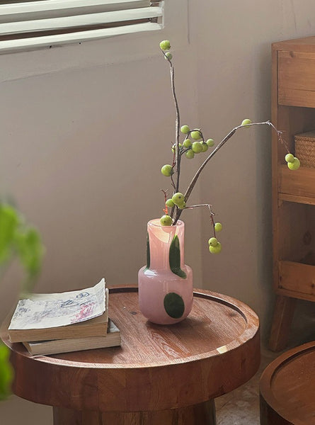 Handmade Glass Bud Vases, Flower Vases on Table, Vintage Small Glass Flower Vases, Water Holding Flower Vases-Paintingforhome