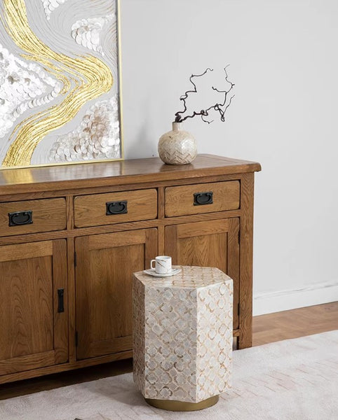 Creative Coffee Table, Contemporary Small Sofa Side Table, Shell Small Side Table, Portable Casual Side Table, Unique Small End Table-Paintingforhome