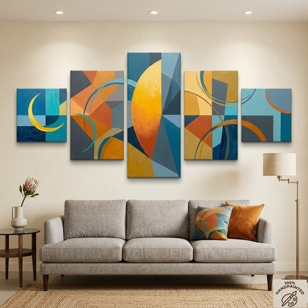 Original Modern Paintings, Geometric Contemporary Art, Abstract Acrylic Paintings, Hand Painted Canvas Art