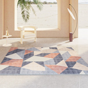 Geometric Contemporary Rugs Next to Bed, Large Modern Rugs for Living Room, Contemporary Modern Rugs for Sale, Modern Carpets for Dining Room-Paintingforhome