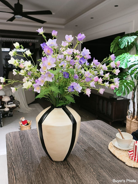 Centerpiece Ceramic Bouquet Vases, Porcelain Vases for Modern Home Decor, Large Contemporary Vases on Dining Table, Handmade Modern Flower Vase-Paintingforhome