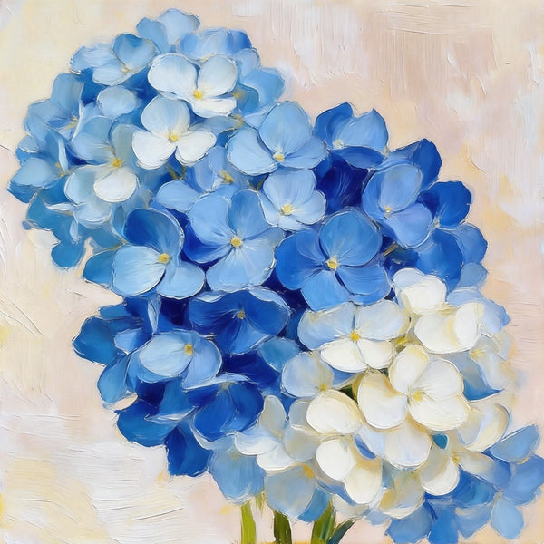Hydrangeas in Full Bloom, Still Life Painting, Small Canvas Wall Art, Hand Painted Canvas Art, Original Flower Paintings, Buy Small Paintings Online-Paintingforhome
