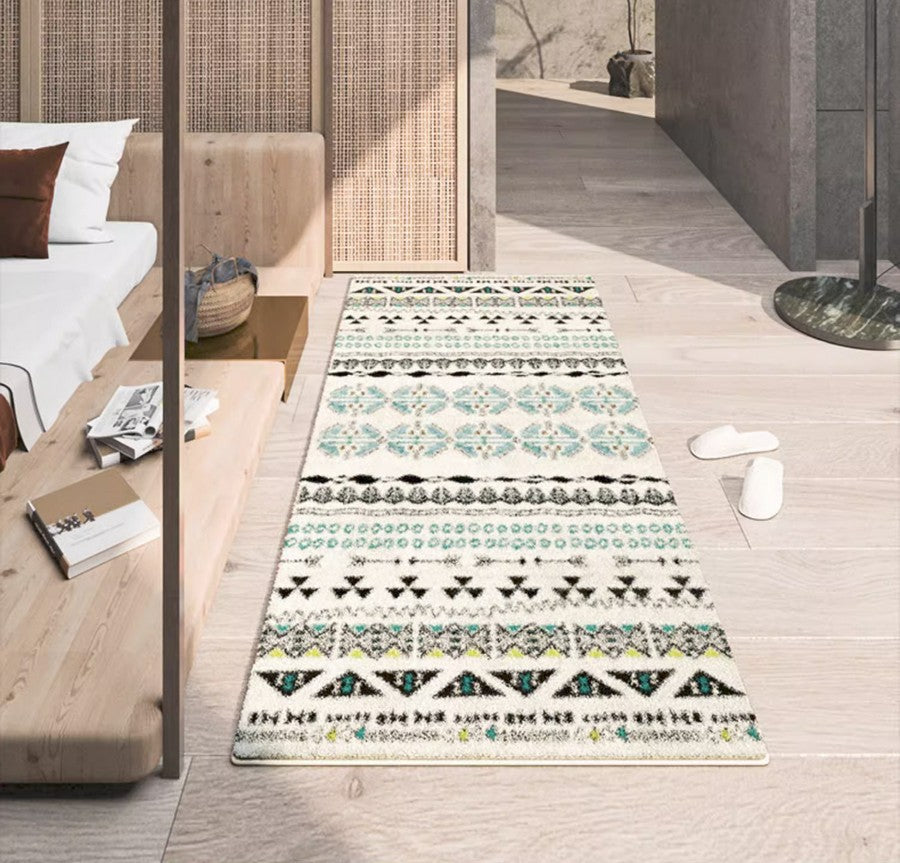 Hallway Runner Rugs, Contemporary Runner Rugs Next to Bed, Modern Runner Rugs for Entryway, Geometric Modern Rugs for Dining Room-Paintingforhome