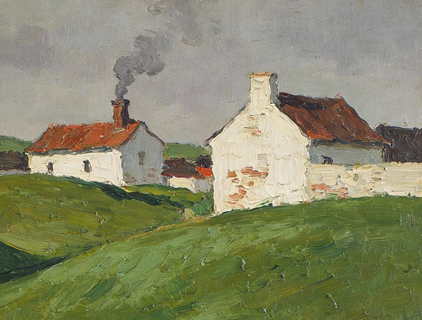 Scenery of the French Countryside, Impasto Paintings, Small Landscape Paintings, Original Small Paintings on Canvas, Simple Oil Paintings, Small Paintings on Canvas, Hand Painted Canvas Art-Paintingforhome