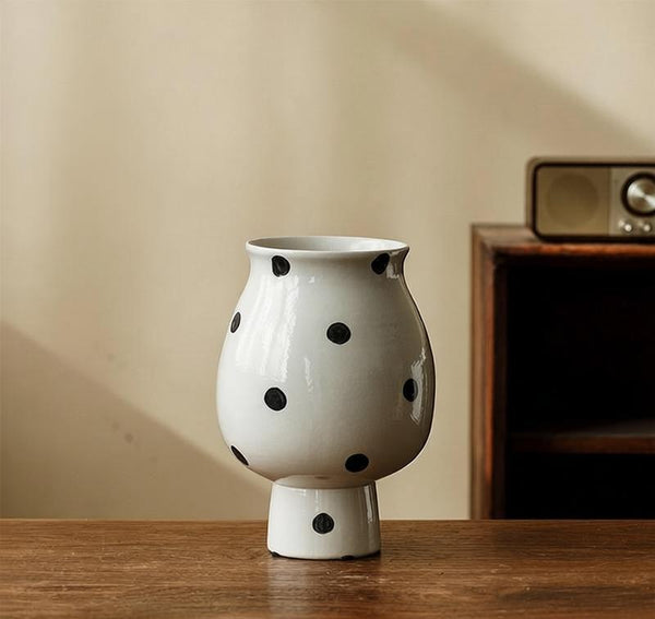 Ceramic Bud Vases, Small Flower Vases on Table, Handmade Water Holding Flower Vase, Modern Porcelain Flower Vases-Paintingforhome