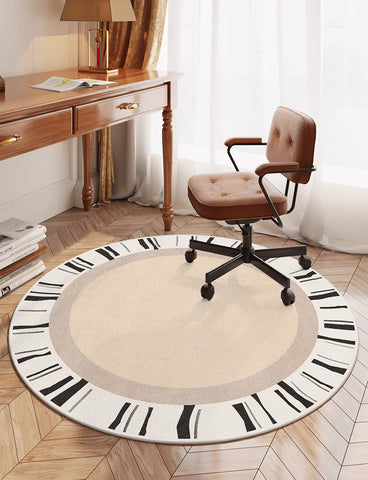 Contemporary Round Rugs, Geometric Modern Rug Ideas for Living Room, Circular Modern Rugs under Dining Room Table, Modern Round Rugs for Bedroom-Paintingforhome
