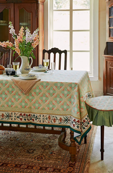 Rectangle Tablecloth for Dining Room Table, British Mid Century Fiberflax Tablecloth, Square Tablecloth for Coffee Table, Farmhouse Table Cloth, Wedding Tablecloth, Waterproof Tablecloth-Paintingforhome