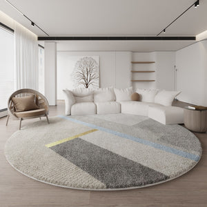 Living Room Modern Rug Ideas, Circular Contemporary Modern Rugs for Dining Room, Unique Bedroom Floor Carpets, Round Area Rugs under Coffee Table-Paintingforhome